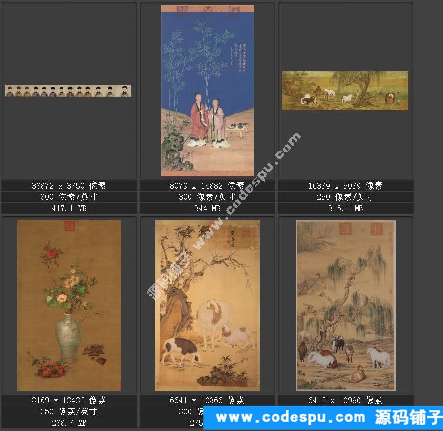國畫高清電子版數(shù)據(jù)庫歷代名家作品輯郎世寧國畫高清作品集