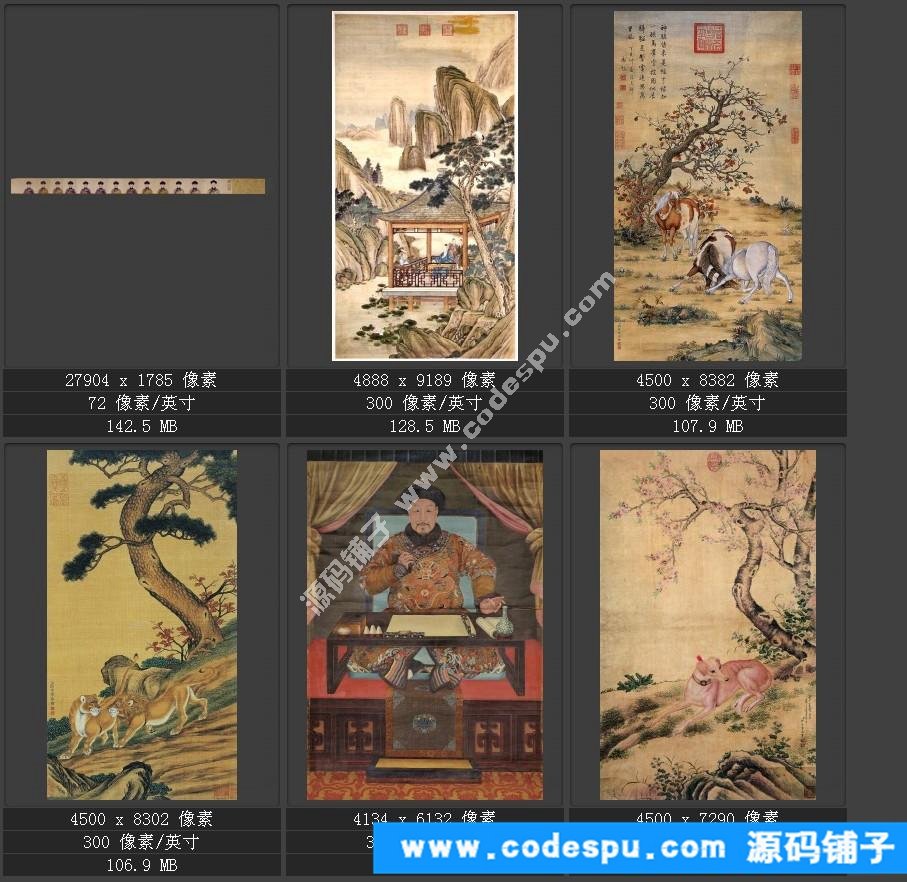國畫高清電子版數(shù)據(jù)庫歷代名家作品輯郎世寧國畫高清作品集