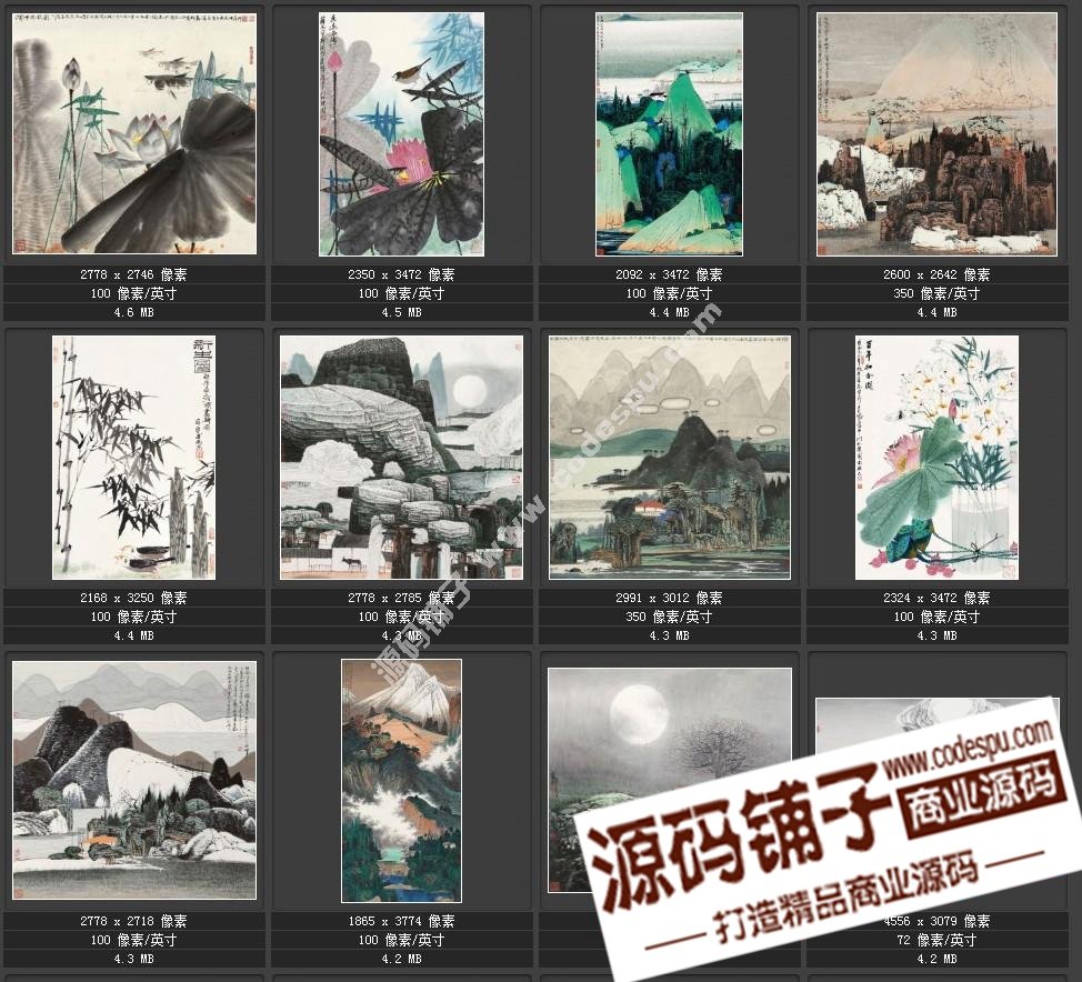 當(dāng)代國畫家薛亮作品圖片91張 繪畫臨摹設(shè)計(jì)素材圖庫