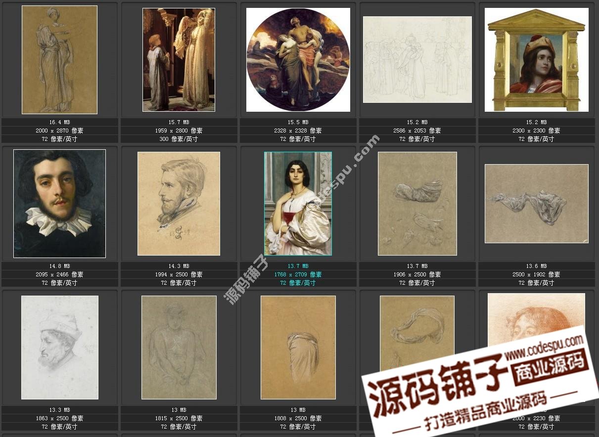 萊頓Leighton 繪畫作品集高清唯美油畫大圖片85幅 油畫裝飾畫素材