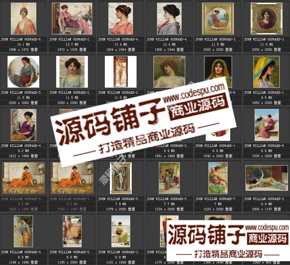 英國新古典主義畫家★高德沃德 Godward油畫作品(高清圖片70幅)