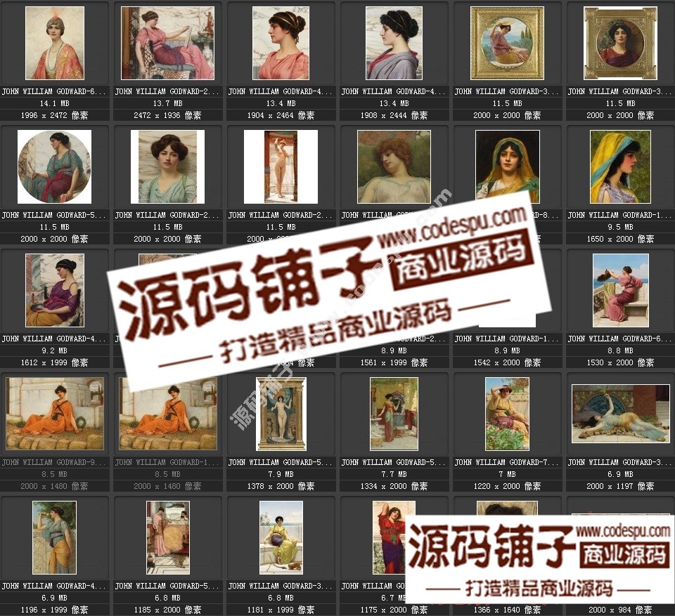 英國新古典主義畫家★高德沃德 Godward油畫作品(高清圖片70幅)