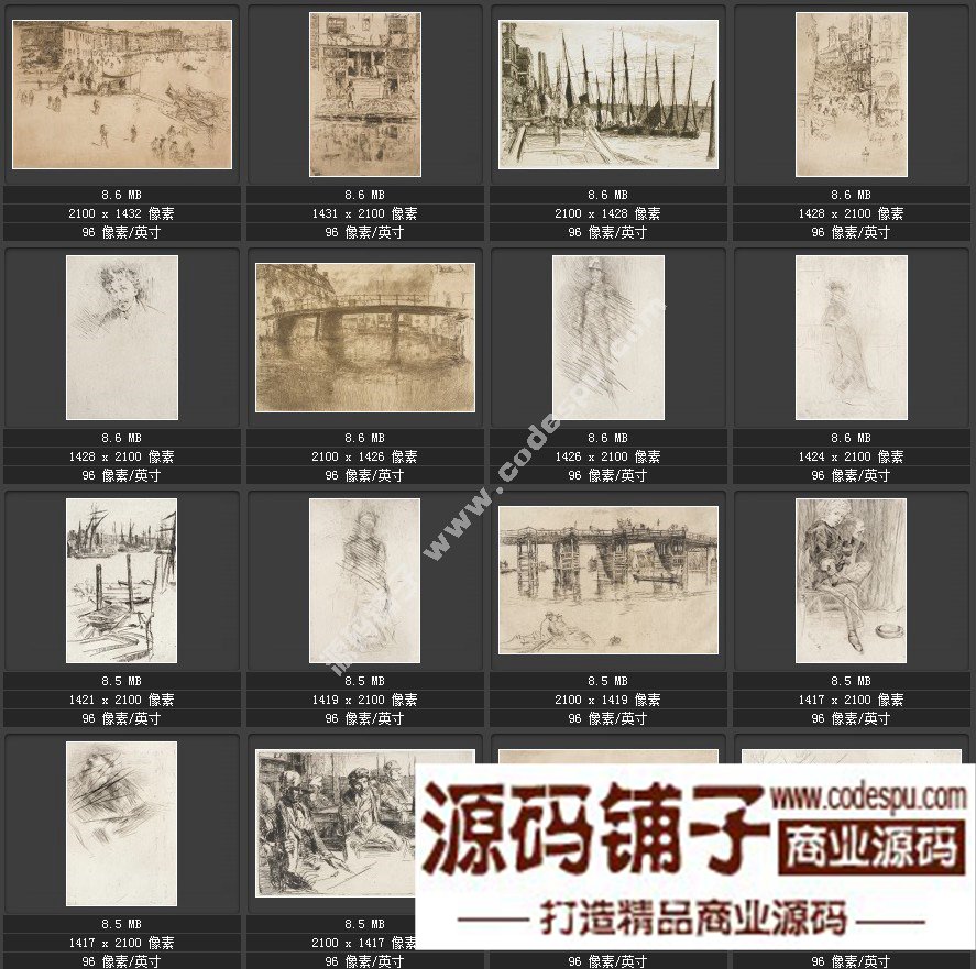 美國印象派畫家★惠斯勒McNeill Whistler〓繪畫作品高清圖228幅