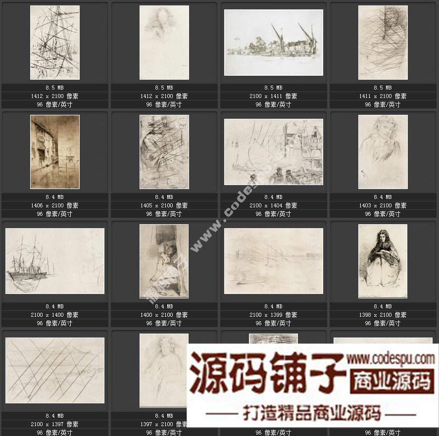 美國印象派畫家★惠斯勒McNeill Whistler〓繪畫作品高清圖228幅