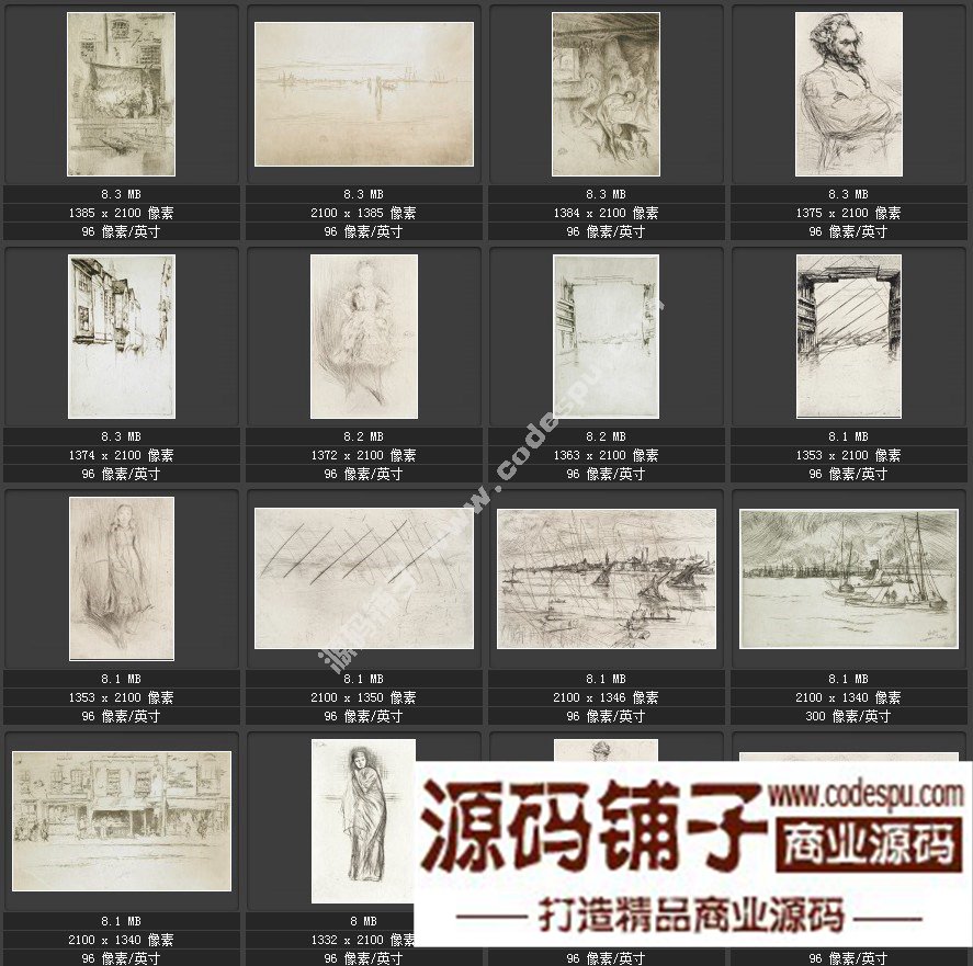 美國印象派畫家★惠斯勒McNeill Whistler〓繪畫作品高清圖228幅