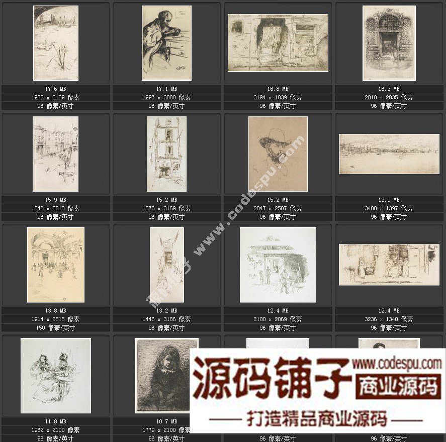 美國印象派畫家★惠斯勒McNeill Whistler〓繪畫作品高清圖228幅