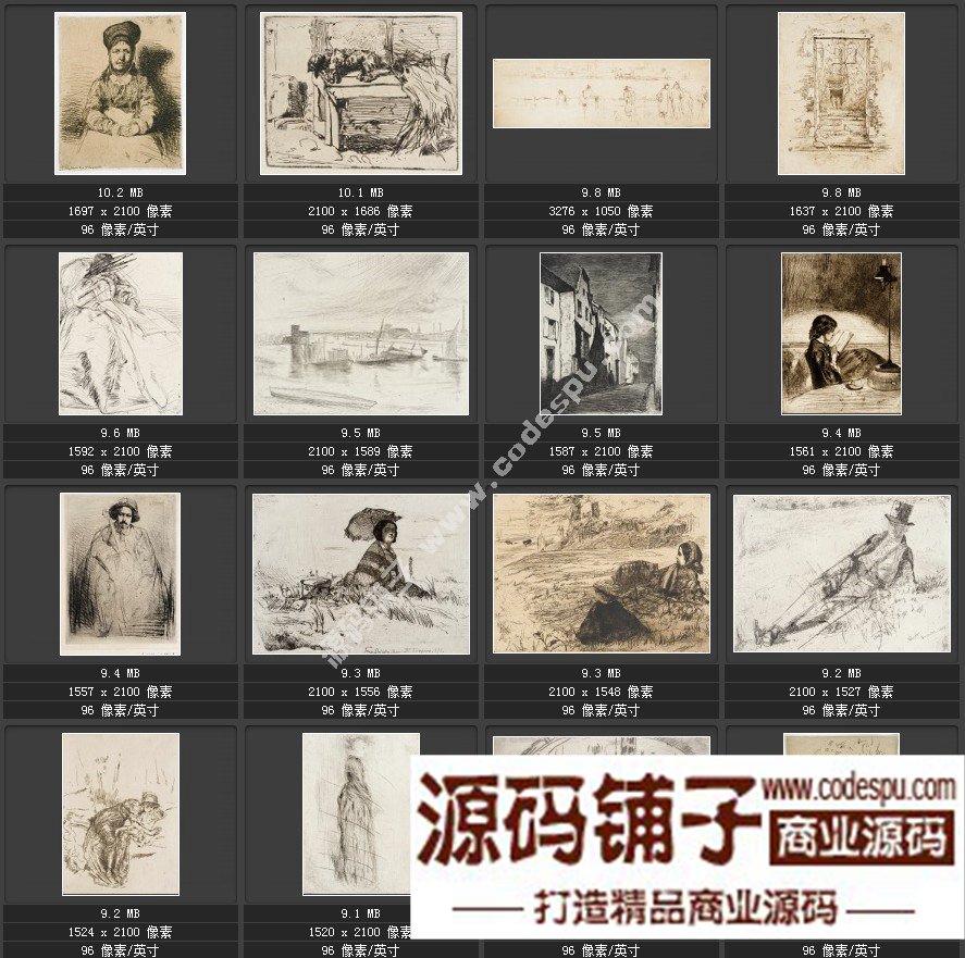 美國印象派畫家★惠斯勒McNeill Whistler〓繪畫作品高清圖228幅