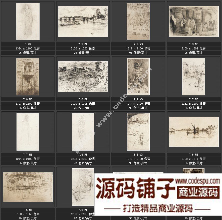 美國印象派畫家★惠斯勒McNeill Whistler〓繪畫作品高清圖228幅