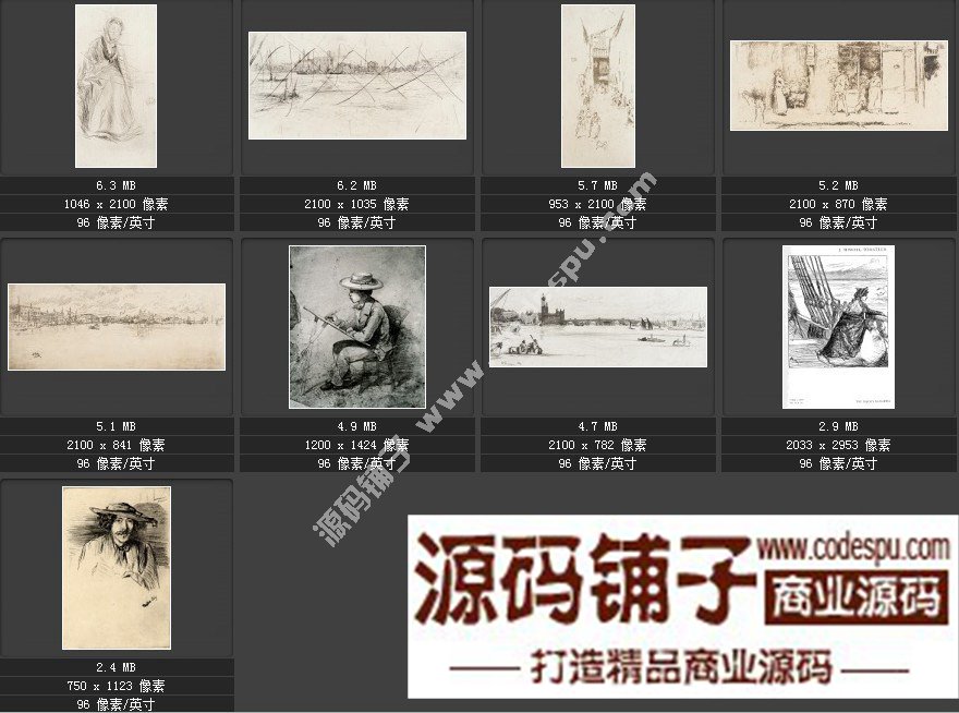 美國印象派畫家★惠斯勒McNeill Whistler〓繪畫作品高清圖228幅