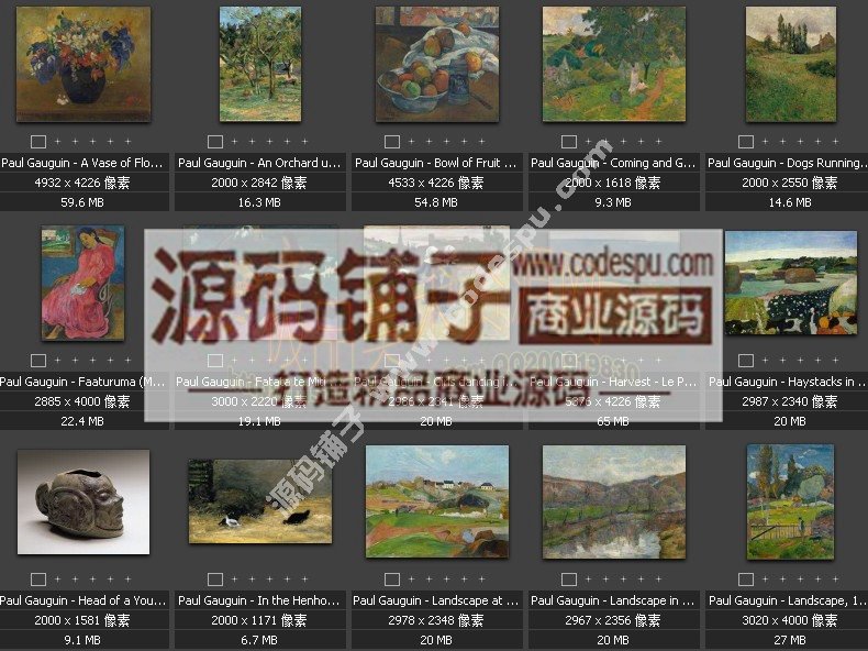 法國(guó)后印象派畫(huà)家★保羅.高更 Paul Gauguin 作品高清大圖 (131幅)