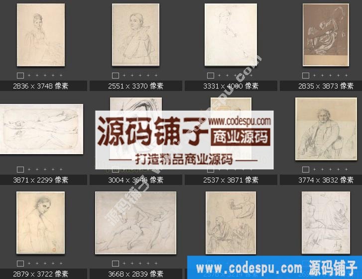 油畫高清圖片★安格爾 J.A.D Ingres 繪畫作品高清圖片64幅 2.5G