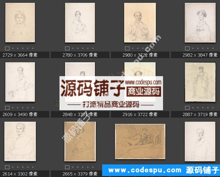 油畫高清圖片★安格爾 J.A.D Ingres 繪畫作品高清圖片64幅 2.5G