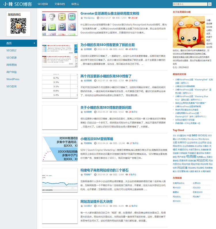 WORDPRESS博客主題_源碼經過SEO優化_小糖SUPRO主題