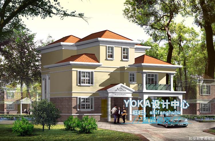 全套新農村自建房CAD圖紙_別墅施工圖_效果圖