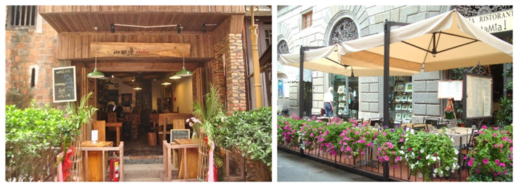 雜貨街連店鋪裝飾品店花店水果店門頭門面實景圖軟裝設計圖片素材