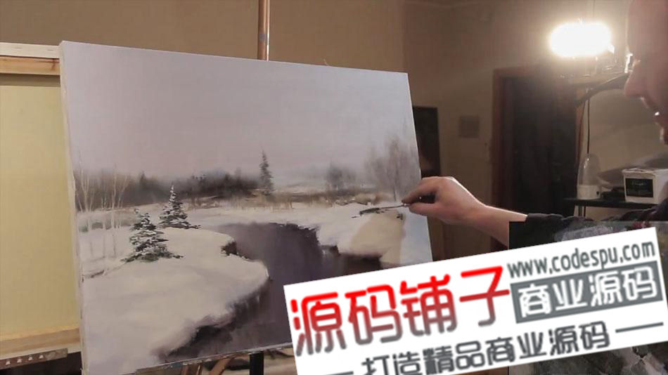 俄羅斯藝術家極品教程【雪景油畫技法】720P