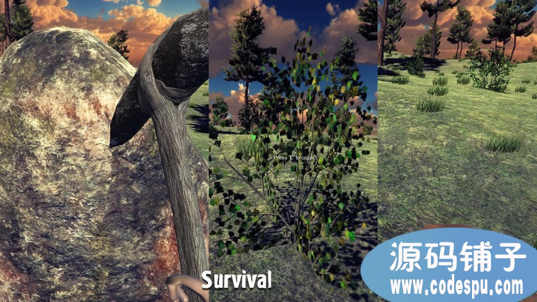 unity 3D野外生存游戲源碼_槍?xiě)?zhàn)游戲源碼_c#源碼_支持多人游戲