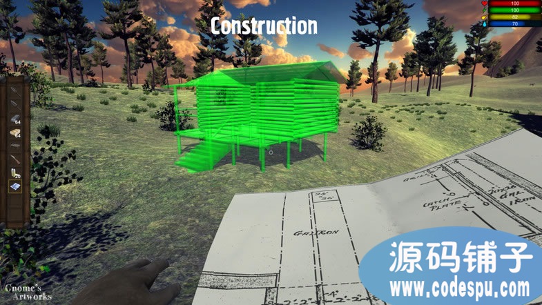 unity 3D野外生存游戲源碼_槍?xiě)?zhàn)游戲源碼_c#源碼_支持多人游戲