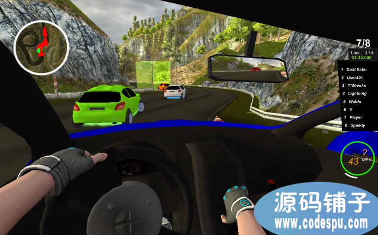 unity賽車游戲項目模板源碼 Racing Game Template