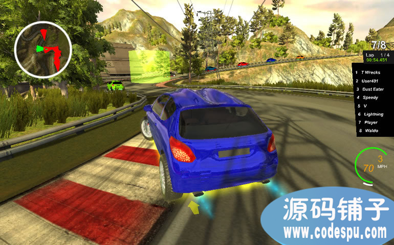 unity賽車游戲項目模板源碼 Racing Game Template