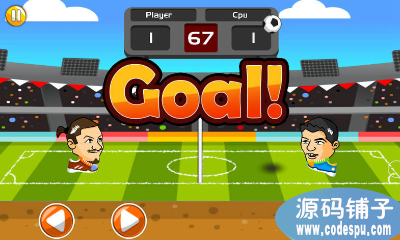 unity 2D橫版《頭頂足球》游戲源碼_c#腳本_帶注釋