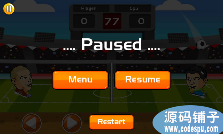unity 2D橫版《頭頂足球》游戲源碼_c#腳本_帶注釋
