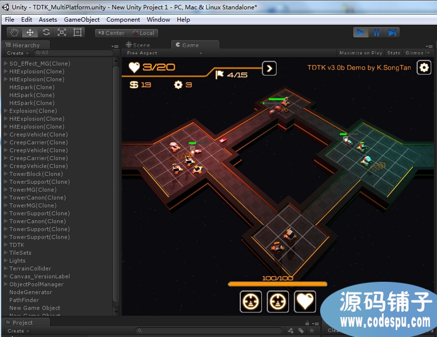 Unity3D塔防類游戲源碼 《家園之戰(zhàn)》完整源碼