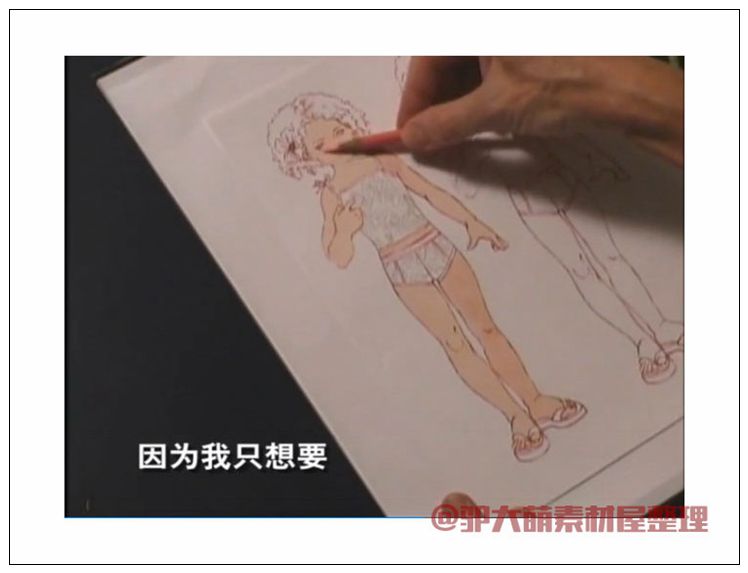 時裝畫繪畫技法_模特服裝馬克筆效果圖視頻教程1.44G素材