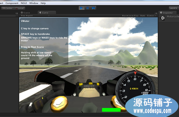 Unity 3D 競(jìng)技類《摩托賽車》游戲源碼 完整項(xiàng)目VMOTO游戲源碼