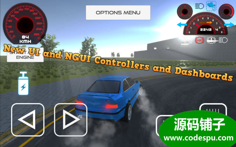 unity汽車控制系統(tǒng)源碼 Realistic Car Controller 3.0f