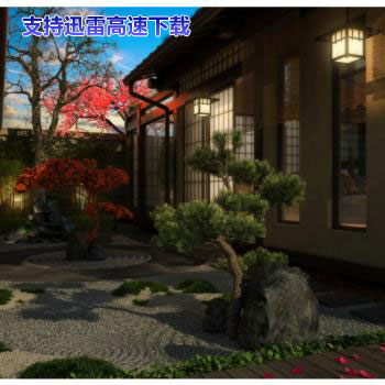 27-b3dmaxʽɽˮͥԺģ3dԴļ3DmaxģO(sh)Ӌ(j)