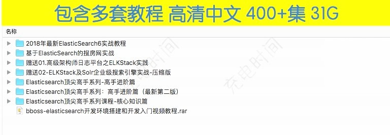 ELK6 ElasticSearch6.2入門到實戰教程 Logstash Kibana視頻教程