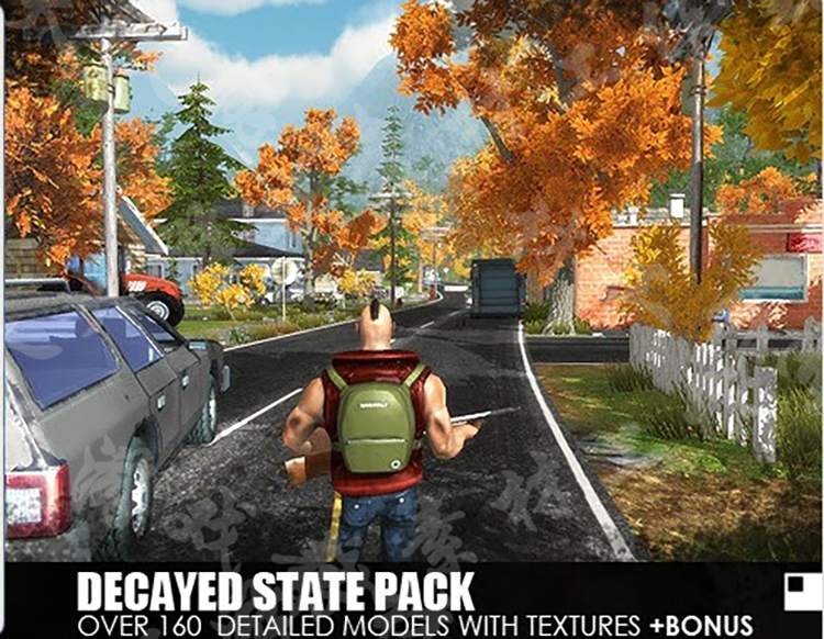 Unity3D FPS射擊游戲源碼 人物汽車控制系統場景模型 U3D資源