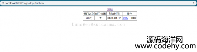 spring boot+mybatis+mysql基礎配置實現部門數據增加查詢更新功能